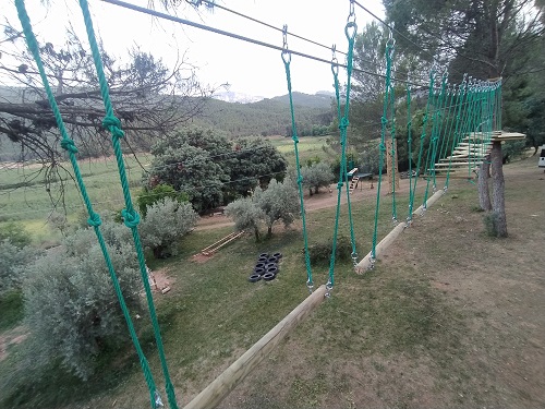 puente de troncos