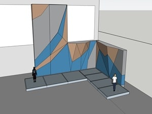 Diseño rocodromo 3d